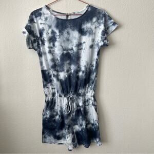 Amazon ANRABESS Tie Dye Short Sleeve Romper smoke space gray pockets